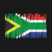 ilustración de vector de pincel de bandera de sudáfrica