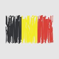 ilustración de vector de pincel de bandera de bélgica