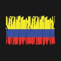 Colombia Flag Brush Vector Illustration