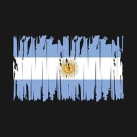 ilustración de vector de pincel de bandera argentina