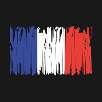 France Flag Brush Vector Illustration