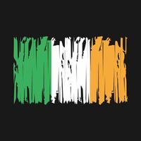 Ireland Flag Brush Vector Illustration