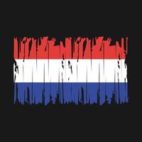 Netherlands Flag Brush Vector Illustration