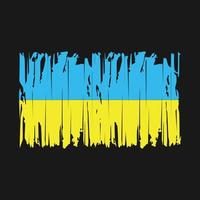 Ukraine Flag Brush Vector Illustration