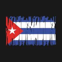 ilustración de vector de pincel de bandera de cuba