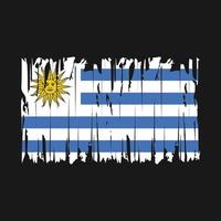 ilustración de vector de pincel de bandera de uruguay