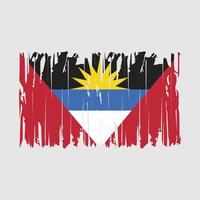 Antigua Flag Brush Vector Illustration