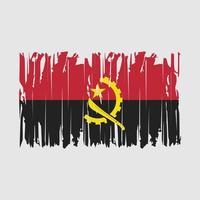 Ilustración de vector de pincel de bandera de angola