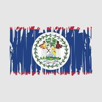 Belize Flag Brush Vector Illustration