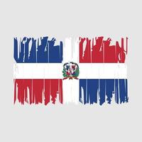 ilustración de vector de pincel de bandera de república dominicana