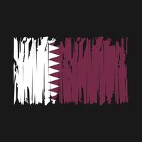 Qatar Flag Brush Vector Illustration