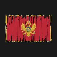 Montenegro Flag Brush Vector Illustration