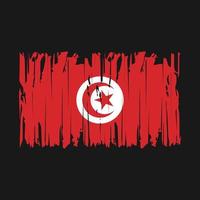 Tunisia Flag Brush Vector Illustration