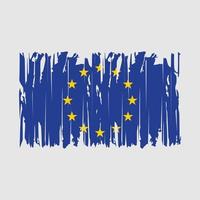 European Flag Brush Vector Illustration