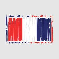 France Flag Brush Vector Illustration