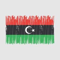 Libya Flag Brush vector