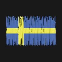 Sweden Flag Brush vector