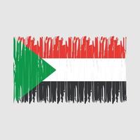 Sudan Flag Brush vector