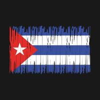 cepillo de bandera de cuba vector