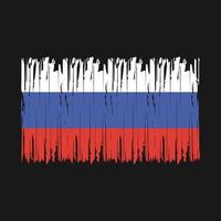 cepillo de bandera de rusia vector