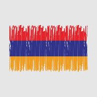 cepillo de bandera de armenia vector