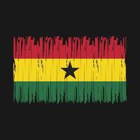 Ghana Flag Brush vector