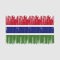 pincel de bandera de gambia vector