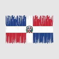 pincel de bandera de república dominicana vector