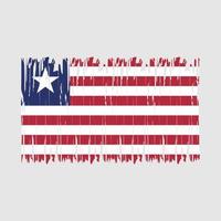 Liberia Flag Brush vector