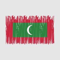 Maldives Flag Brush vector