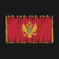 Montenegro Flag Brush vector