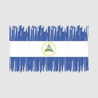 pincel de bandera de nicaragua vector