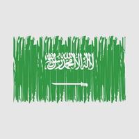 Saudi Arabia Flag Brush vector