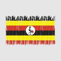 pincel de bandera de uganda vector