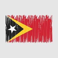 East Timor Flag Brush vector