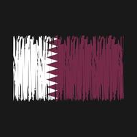 Qatar Flag Brush vector