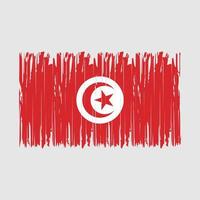 Tunisia Flag Brush vector