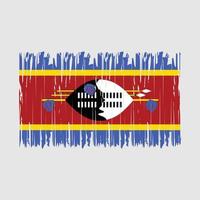 Swaziland Flag Brush vector