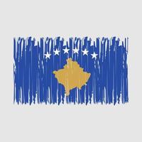 pincel de bandera de kosovo vector