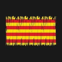 cepillo de la bandera de cataluña vector