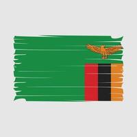 vector de bandera de zambia