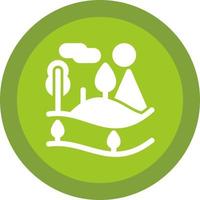Forest Landscape Vector Icon Design
