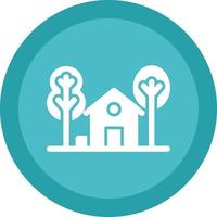 Home Landscape Vector Icon Design