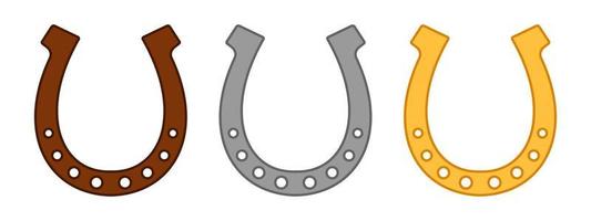 Horseshoe in flat style isolated vector