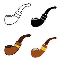 Smoking Pipe in flat style isolated vector