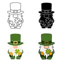 Leprechaun in flat style isolated vector