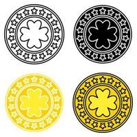 Clover Coin in flat style isolated vector