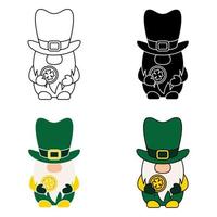 Leprechaun in flat style isolated vector