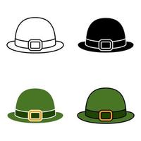 Leprechaun Hat in flat style isolated vector