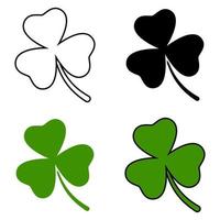 Clover Leaf in flat style isolated vector